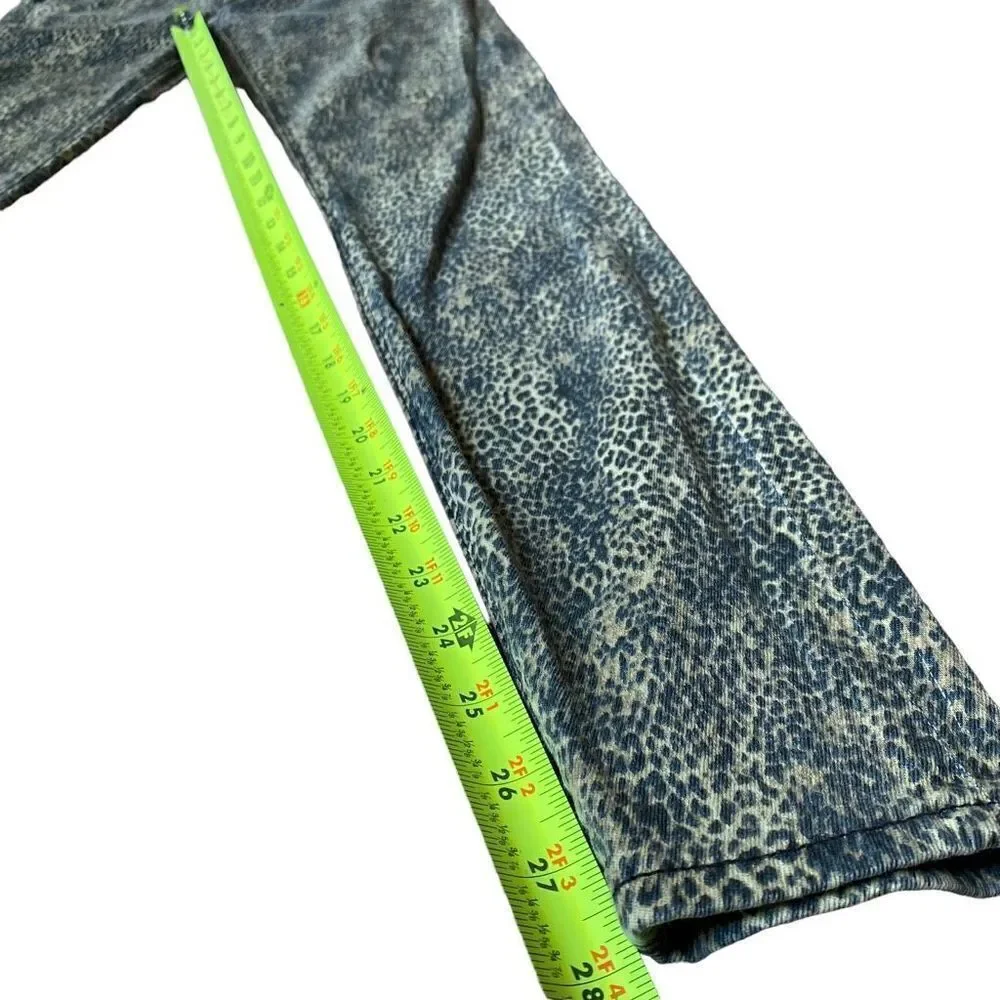 HUDSON Cheetah Print Nico Super Skinny Mid-rise Jeans
